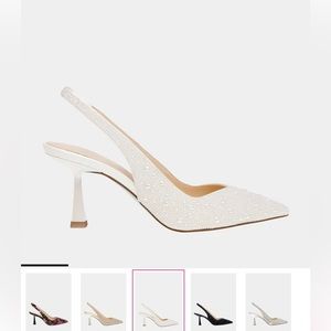 Betsey Johnson wedding sling back heels